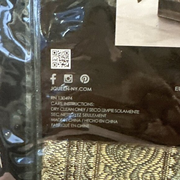 J. Queen New York Emerald Bay Framed Reversible Euro Sham Dark Green Brown Gold - Picture 6 of 7